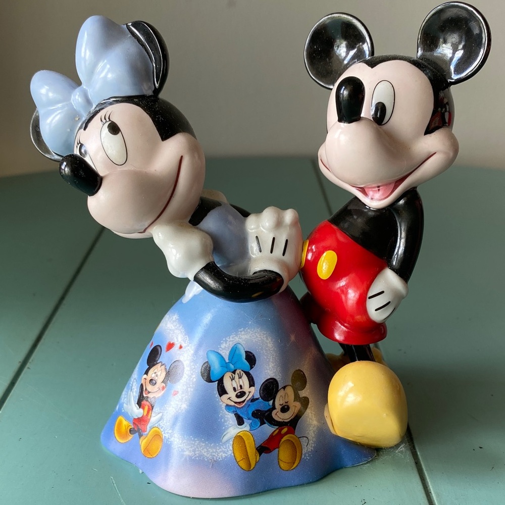 Disney Mickey and Minnie Mouse Dancing Figurines / Bell Numbered Edition 5” tall